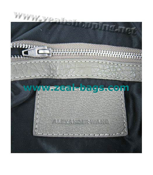 AAA Replica Alexander Wang Max Fanny Pack Bag Silver Grey Lambskin Silver Metal